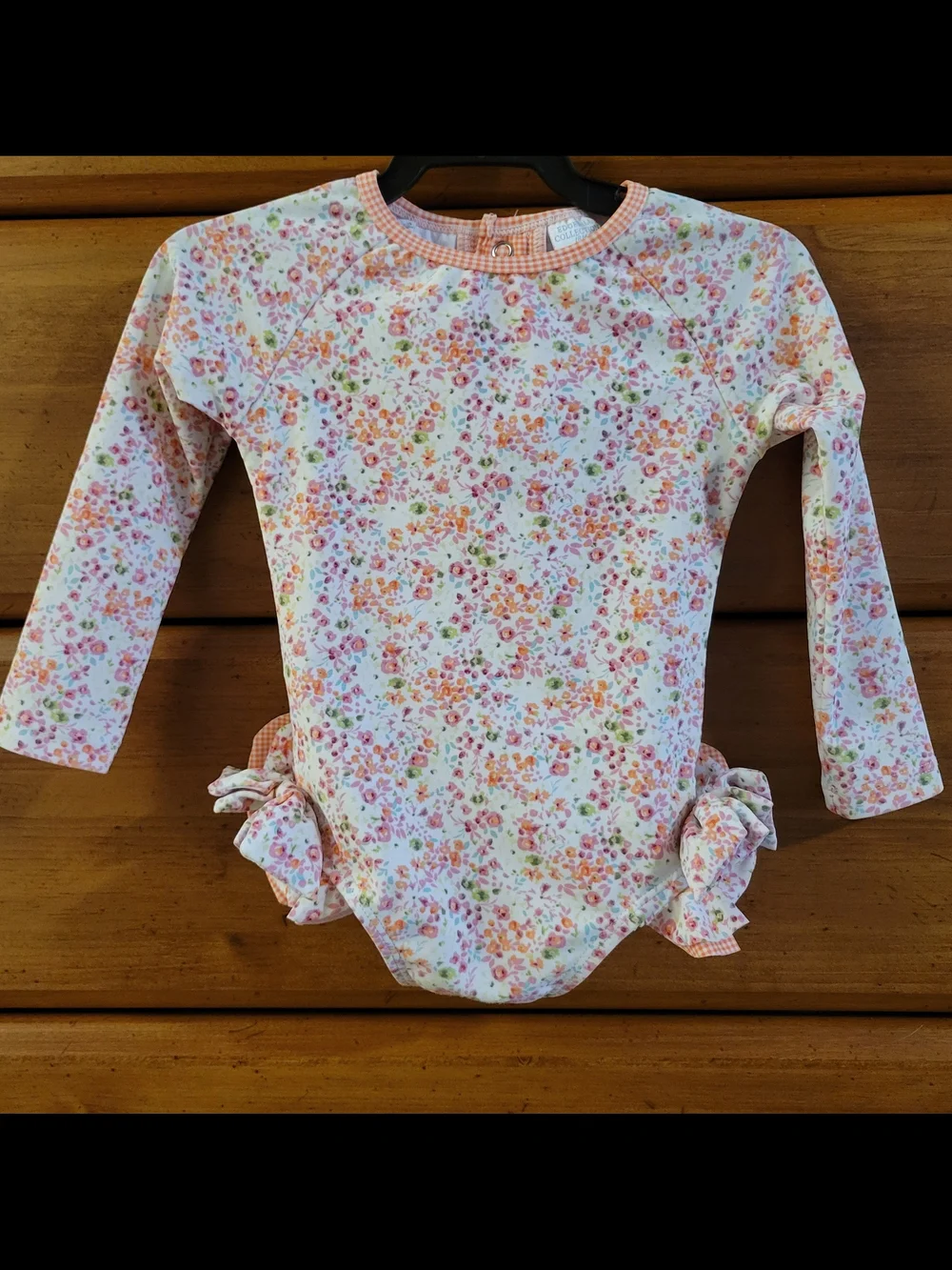 Edgehill Collection Pink Floral Long-Sleeve Kids Rashguard
